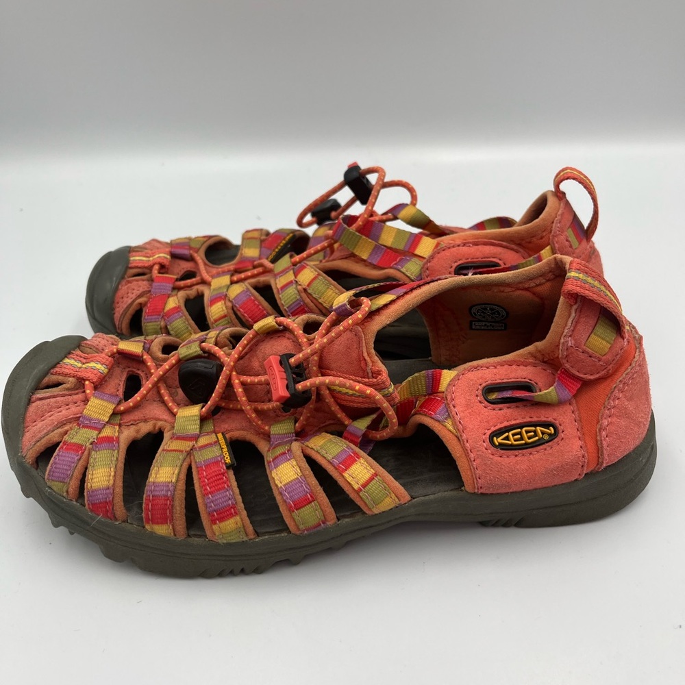 KEEN Whisper Coral Multi-Color Waterproof Sport Hiking Sandals Youth Girls 4 - Picture 6 of 10